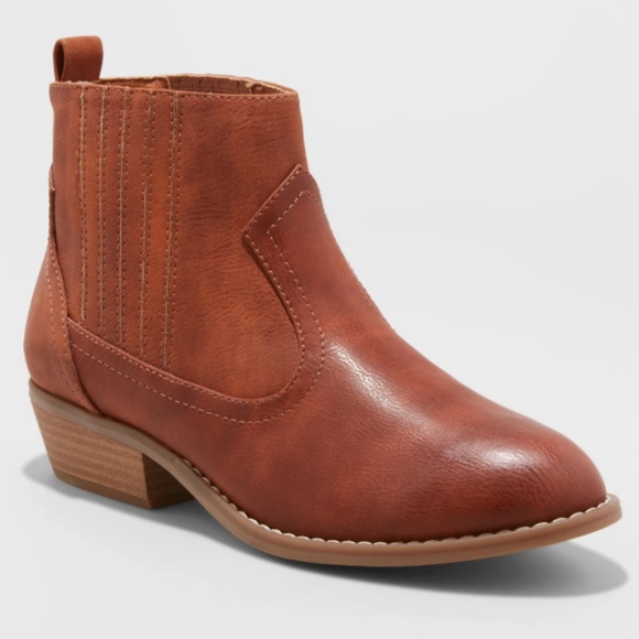 Universal Thread Shoes - Women’s Western Cognac Ankle Boot Georgia - Universal Thread